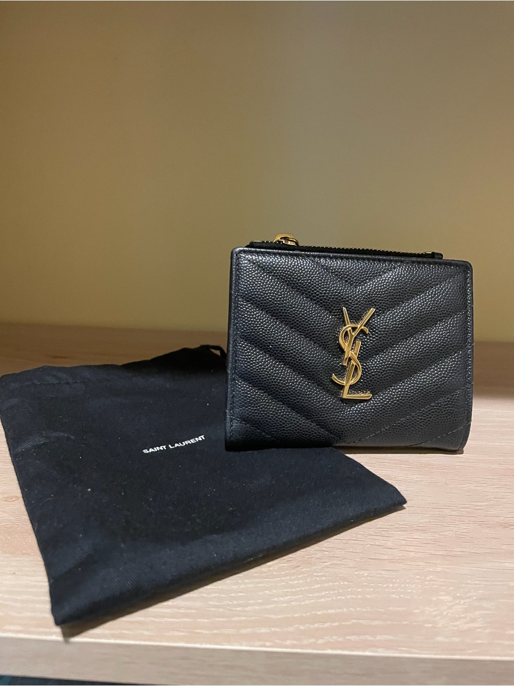 Saint Laurent - Cassandre Matelasse Bi-Fold Wallet (Black)